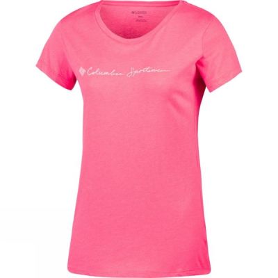 Tee Columbia CSC Script Logo Manga Corta Mujer Rojas - Chile QMJ602793